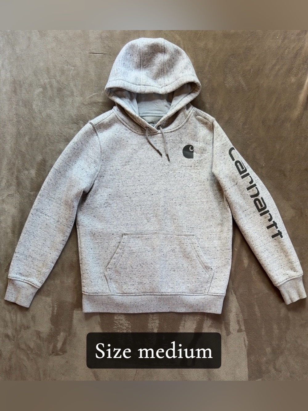 Carhartt Light Gray Speckled Hooded Sweatshirt